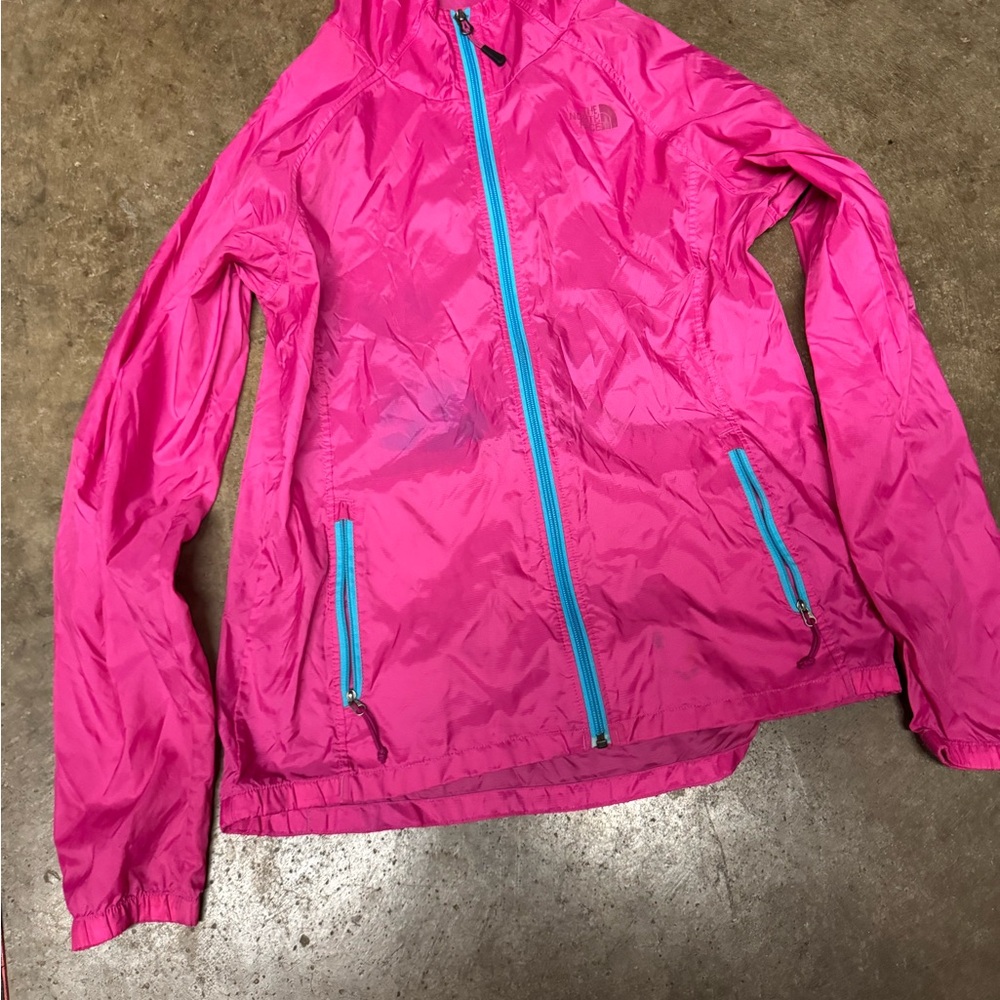 The North Face pink windbreaker Jacket size large women’s - Picture 2 of 8
